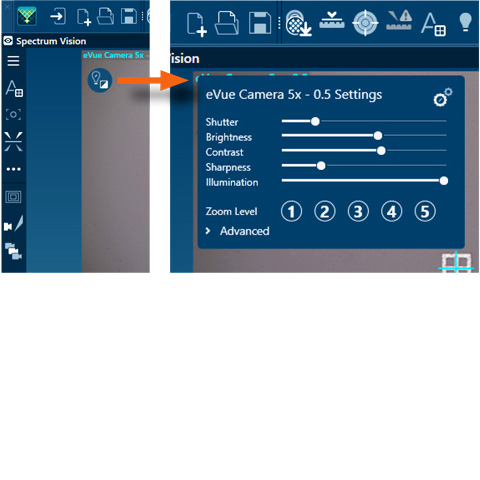 Floating Action Button - Velox™ 3 Probe Station Control Software