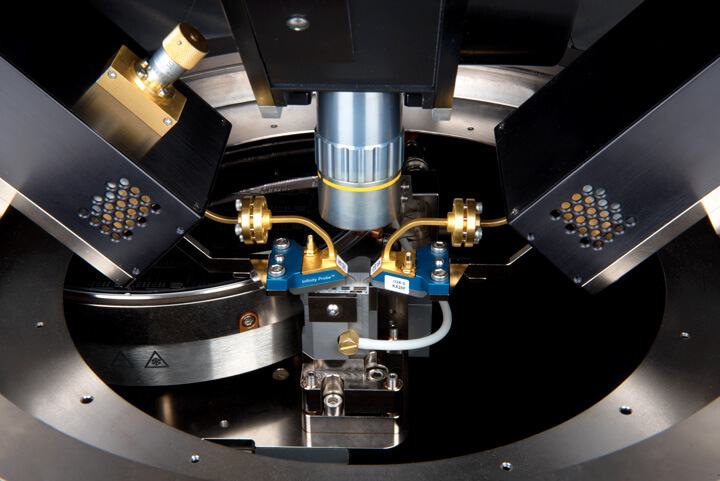 mm-Wave Measurement Setup with Infinity Waveguide Probes and VDI Mini Frequency Extenders on FormFactor\'s 200 mm Probe Station SUMMIT200