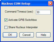 WinCal XE / Nucleus COM Setup Alert Box